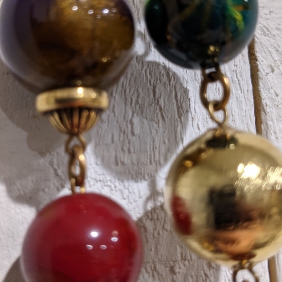 Vintage Chunky Metallic And Gold Tone Large Bead/Bobble 17” Necklace - Picture 6 of 9